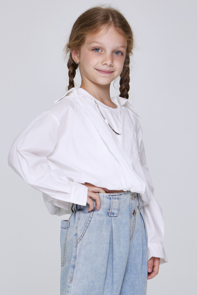 Рубашка G-SH25019 (Белый, 104-128)