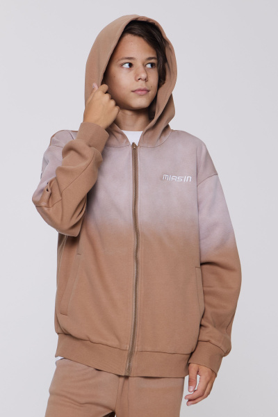 Бомбер B-HDZ35124 (Темно-бежевый, 140-170)