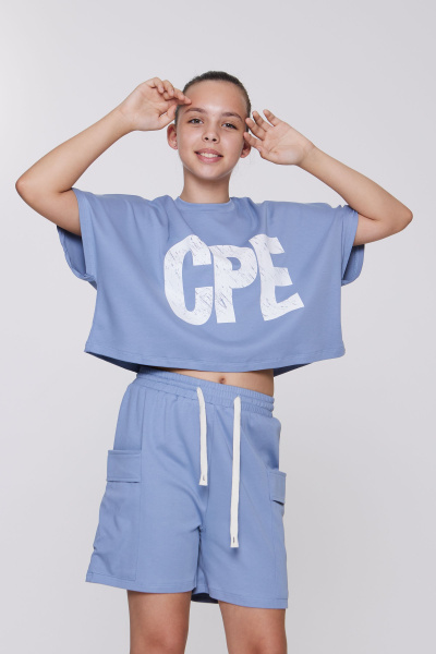 Футболка G-TS25063 (Джинс. синий, 134-164)