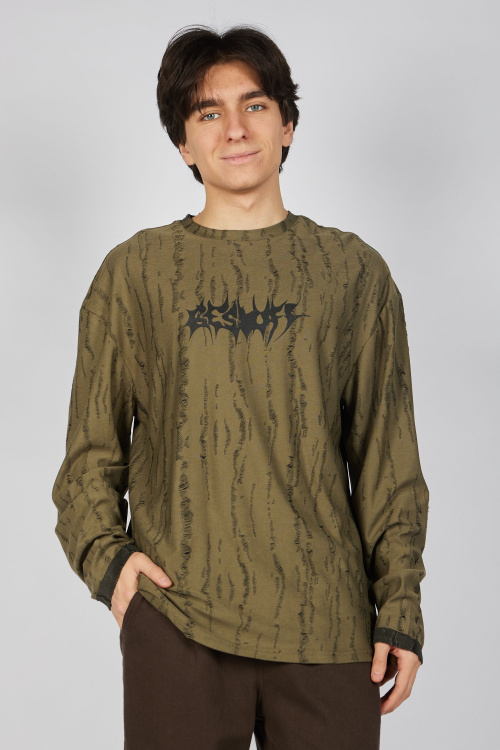 Лонгслив B-SW35445 Martkin (хаки, 140)