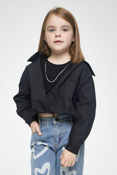 Рубашка G-SH25019 (Черный, 104-128)