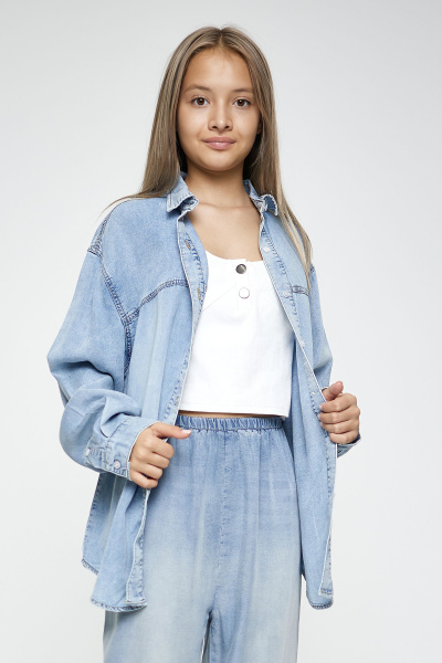 Блузка G-SH25106 (Джинс. синий, 134-164)