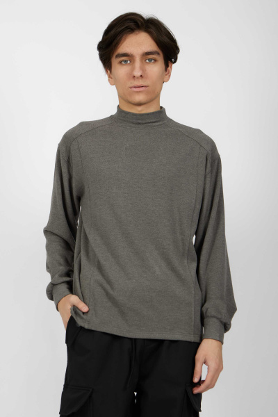 Лонгслив (темно-серый, 110-134)