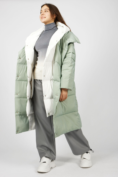 пальто G-PLT24600 (серо-зеленый, 140-170)