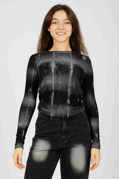 Лонгслив (Черный, 140-170)