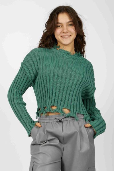 Свитшот (серо-зеленый, 110-134)