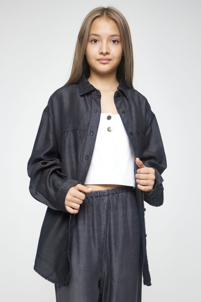 Блузка G-SH25106 (Джинс. черный, 134-164)