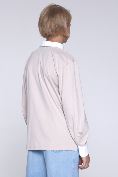 Поло B-PL35136 (Светло-бежевый, 140-170) Miasin