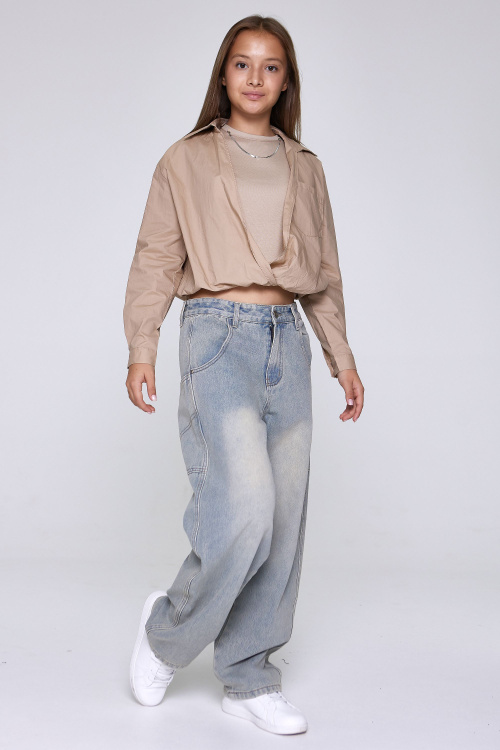 Джинсы G-JN25138 (Джинс. синий, 134-164)