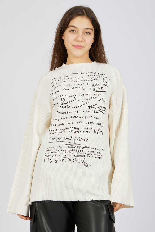 Лонгслив (Молочный, 140-170)