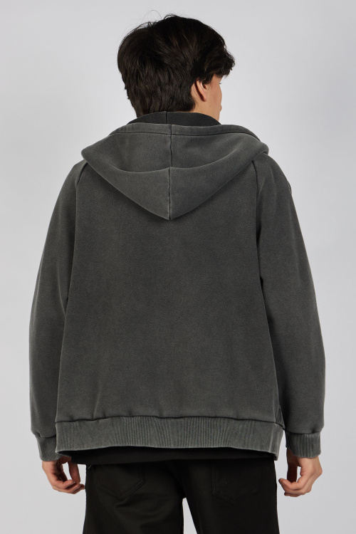 Толстовка на молнии B-HDZ35456 (Черный, 140-170)