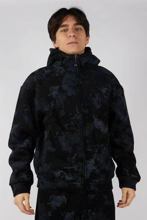 Толстовка на молнии B-HDZ35433 (Черный, 140-170)