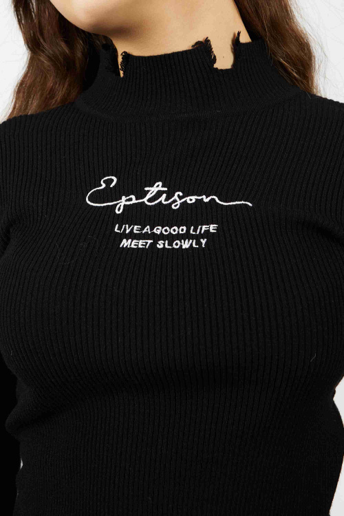 Лонгслив (Черный, 140-170)