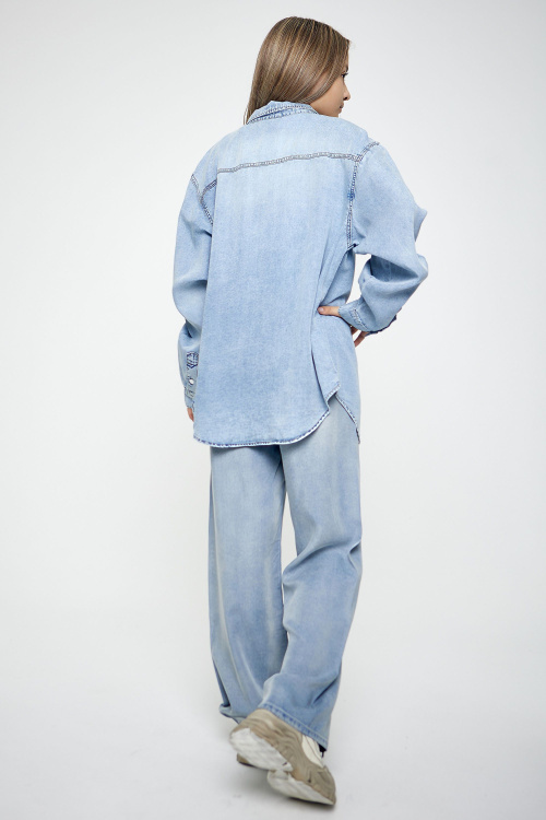 Блузка G-SH25106 (Джинс. синий, 134-164)