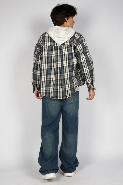 Рубашка B-JCK35495 (черно-белый, 140-170)