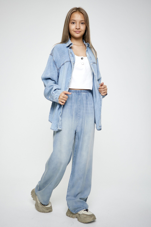 Блузка G-SH25106 (Джинс. синий, 134-164)