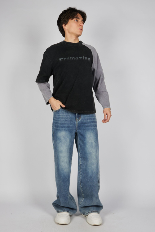 Лонгслив B-SW35422 (Черный, 140-170)