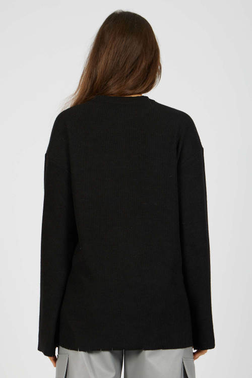 Лонгслив (Черный, 140-170)