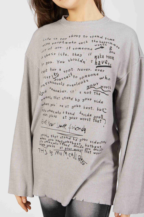 Лонгслив (Серый, 140-170)