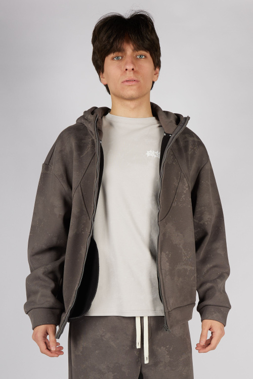 Толстовка на молнии B-HDZ35433 (коричневый, 140-170)