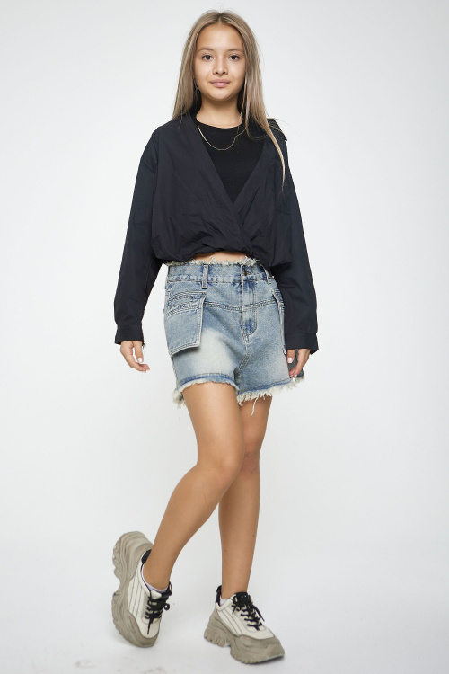 Шорты G-JN25184 (Джинс. синий, 134-164)