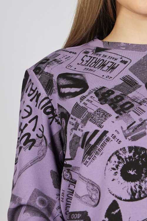 Лонгслив G-TN25422 (грязный сиреневый, 134-164)