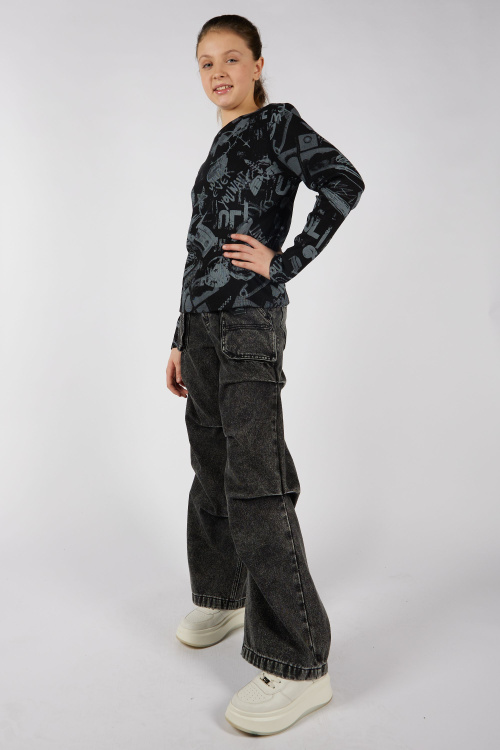 Лонгслив G-TN25422 (Черный, 134-164)