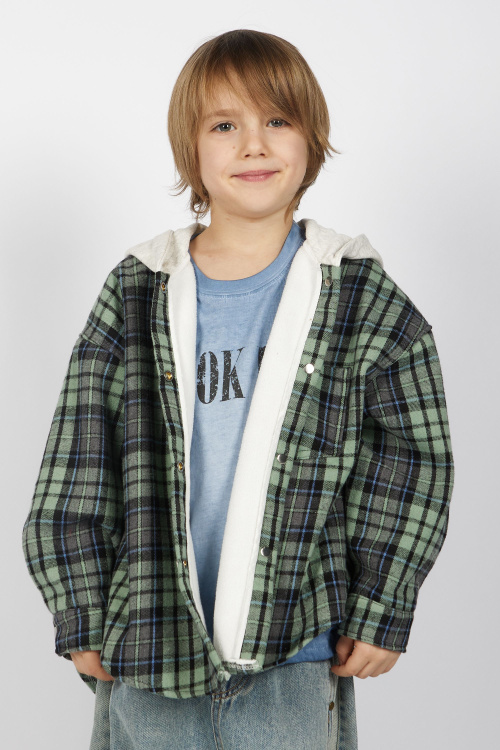 Рубашка B-JCK35495 Miasin (голубой в клетку, 134)