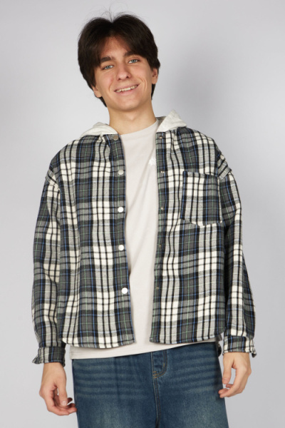 Рубашка B-JCK35495 (черно-белый, 140-170)