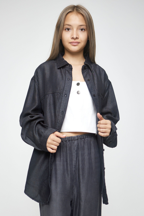 Блузка G-SH25106 (Джинс. черный, 134-164)