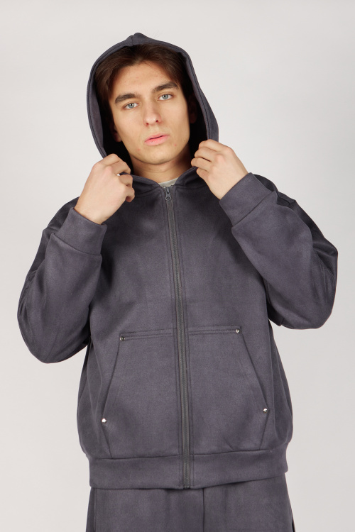Толстовка на молнии B-HDZ36469 Miasin (темно-серый, 140-170)