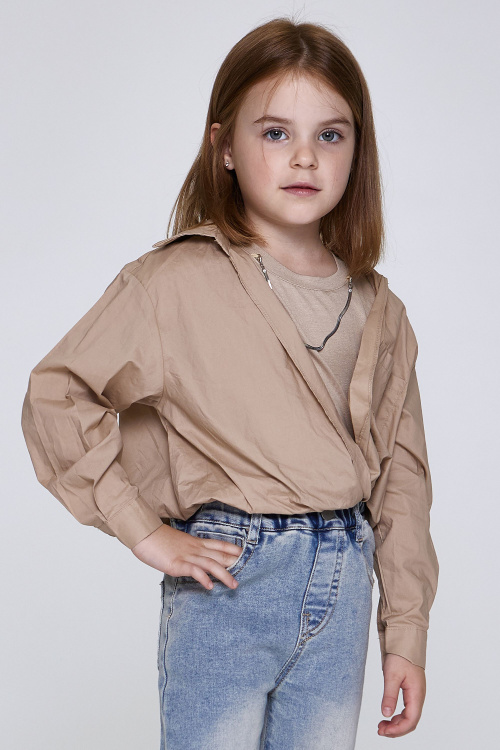 Рубашка G-SH25019 (Коричневый, 104-128)