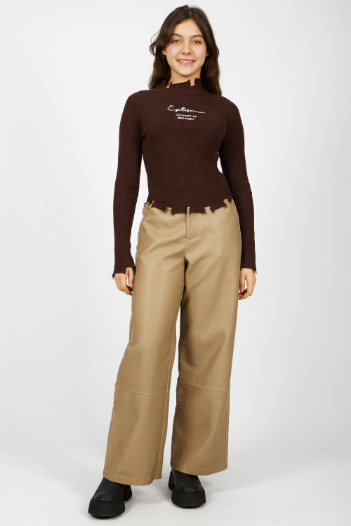 Лонгслив (коричневый, 140-170)