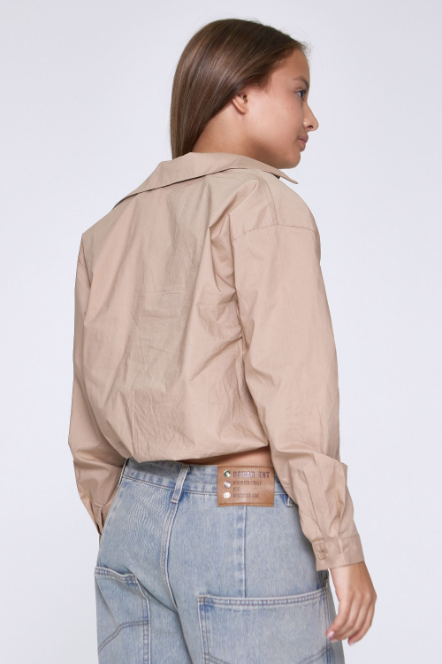 Рубашка G-SH25019 (Коричневый, 134-164)