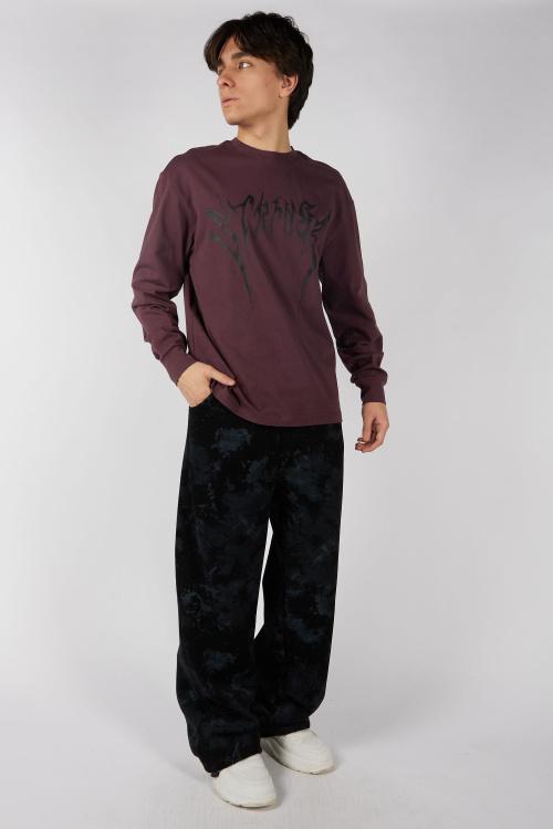 Лонгслив B-SW35444 (бордовый, 140-170)