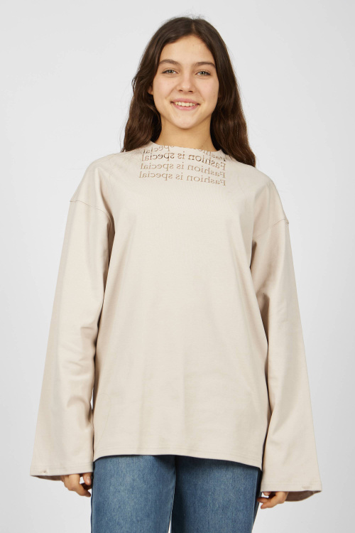 фуфайка B-SW34654 (Бежевый, 140-170)