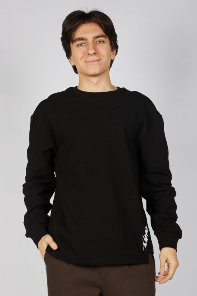 Лонгслив B-SW35460 (Черный, 140-170)