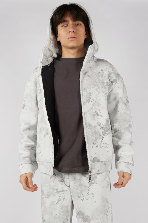 Толстовка на молнии B-HDZ35433 (Белый, 140-170)