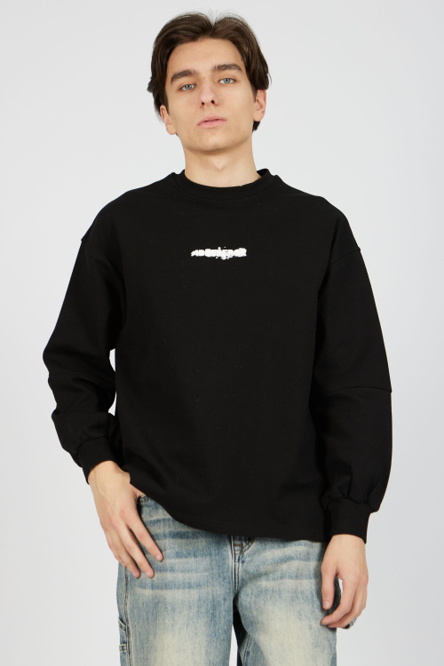 Лонгслив (Черный, 110-134)