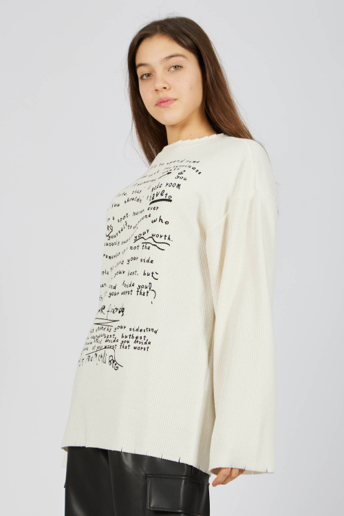 Лонгслив (Молочный, 140-170)