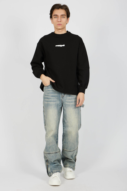 Лонгслив (Черный, 110-134)