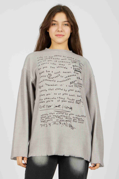 Лонгслив (Серый, 140-170)