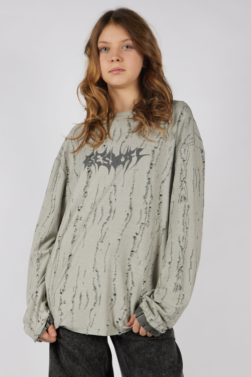 Лонгслив B-SW35445 (светло-серый, 140-170)