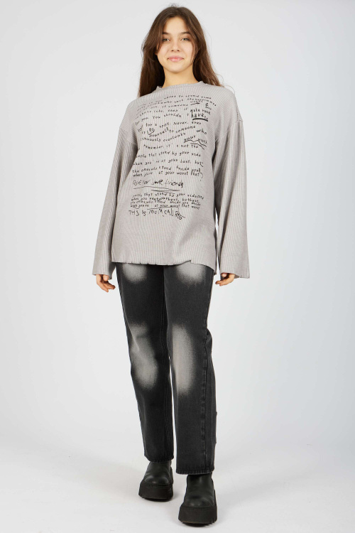 Лонгслив (Серый, 140-170)