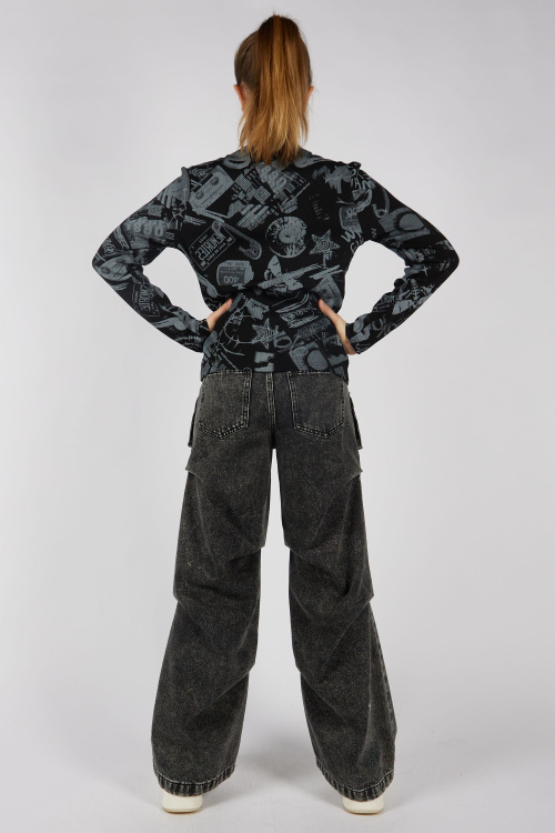 Лонгслив G-TN25422 (Черный, 134-164)