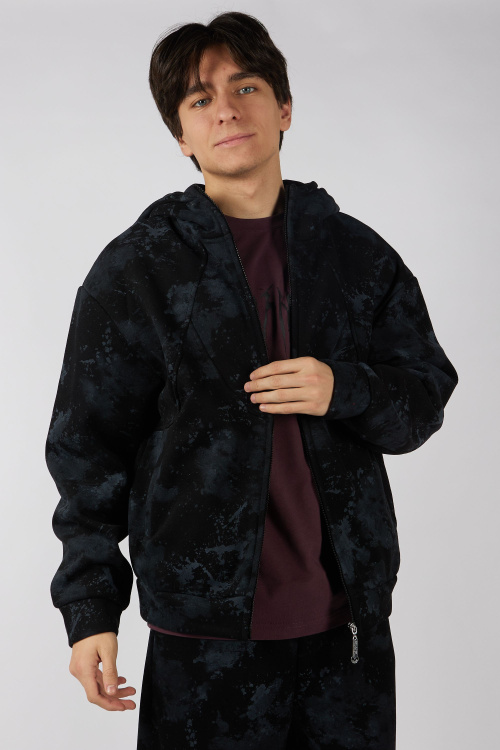 Толстовка на молнии B-HDZ35433 (Черный, 140-170)