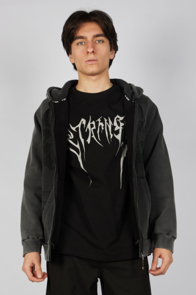 Толстовка на молнии B-HDZ35456 (Черный, 140-170)