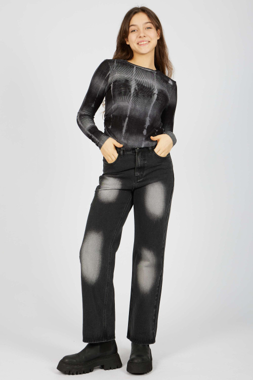 Лонгслив (Черный, 140-170)