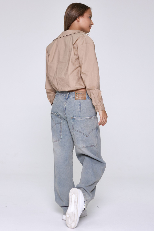 Рубашка G-SH25019 (Коричневый, 134-164)