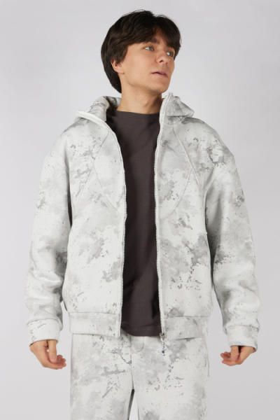 Толстовка на молнии B-HDZ35433 (Белый, 140-170)